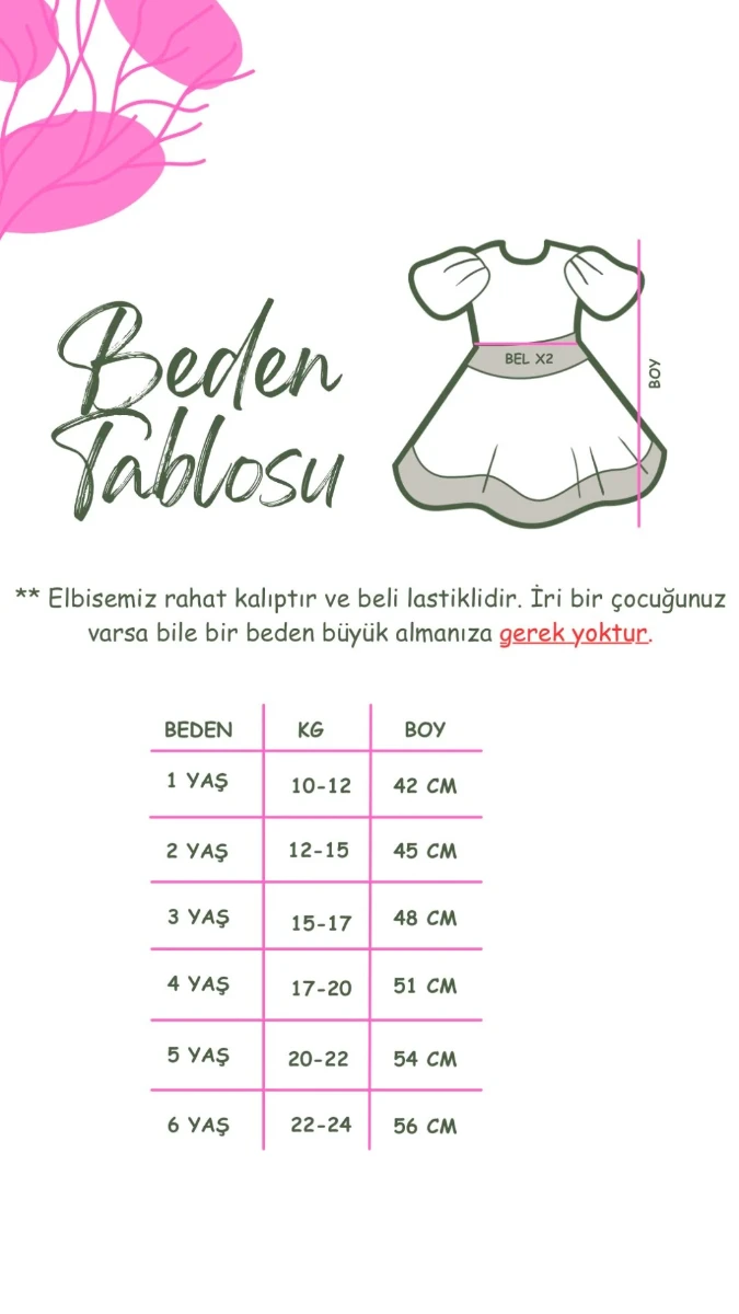 Mabel Kabarık Tütü Kız Çocuk Elbisesi - PEMBE