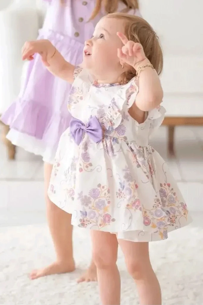 Kelly kız bebek bayramlık özel gün doğum günü romper - LİLA