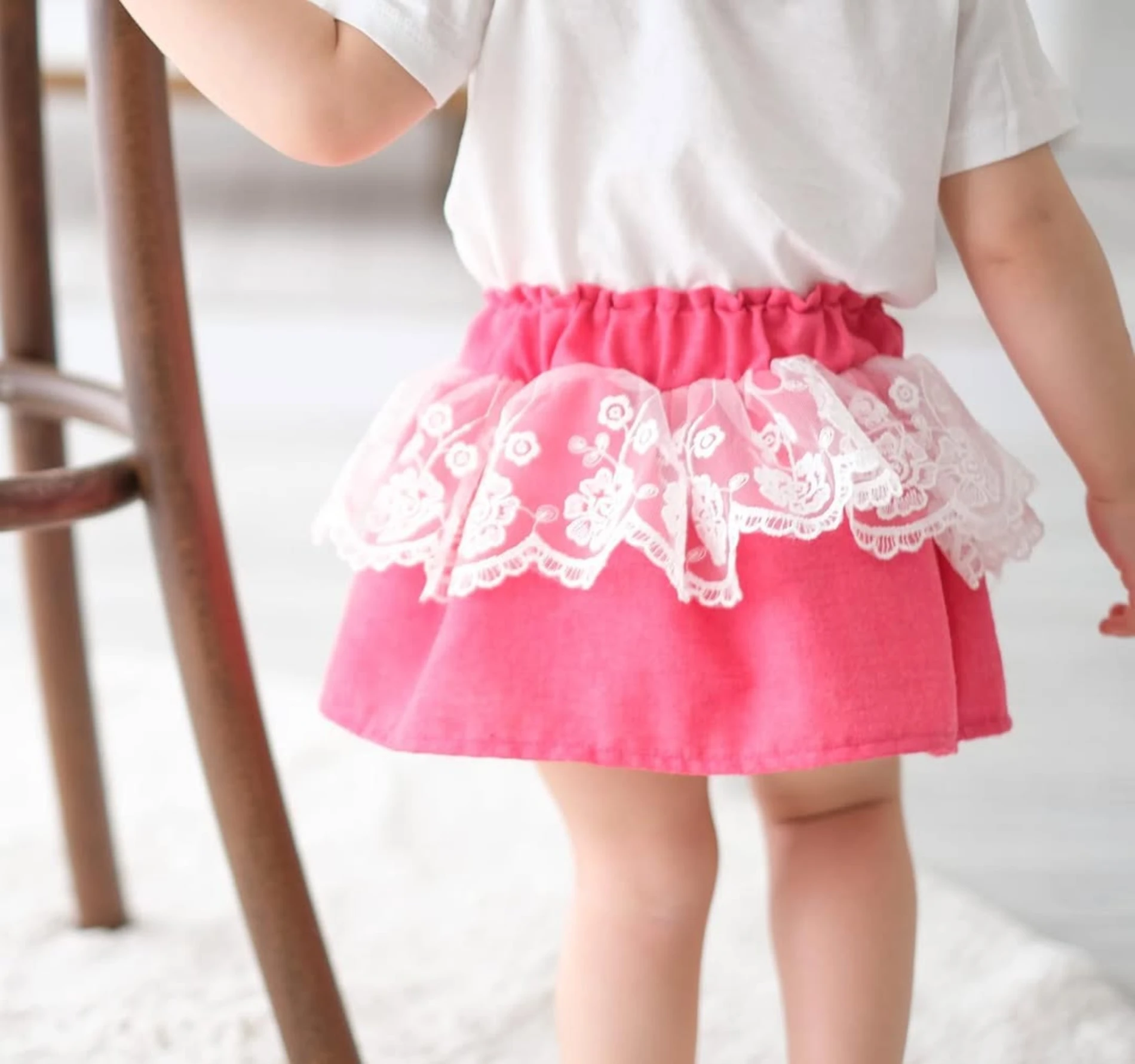 Berry Etekli Bebek Takım - PEMBE