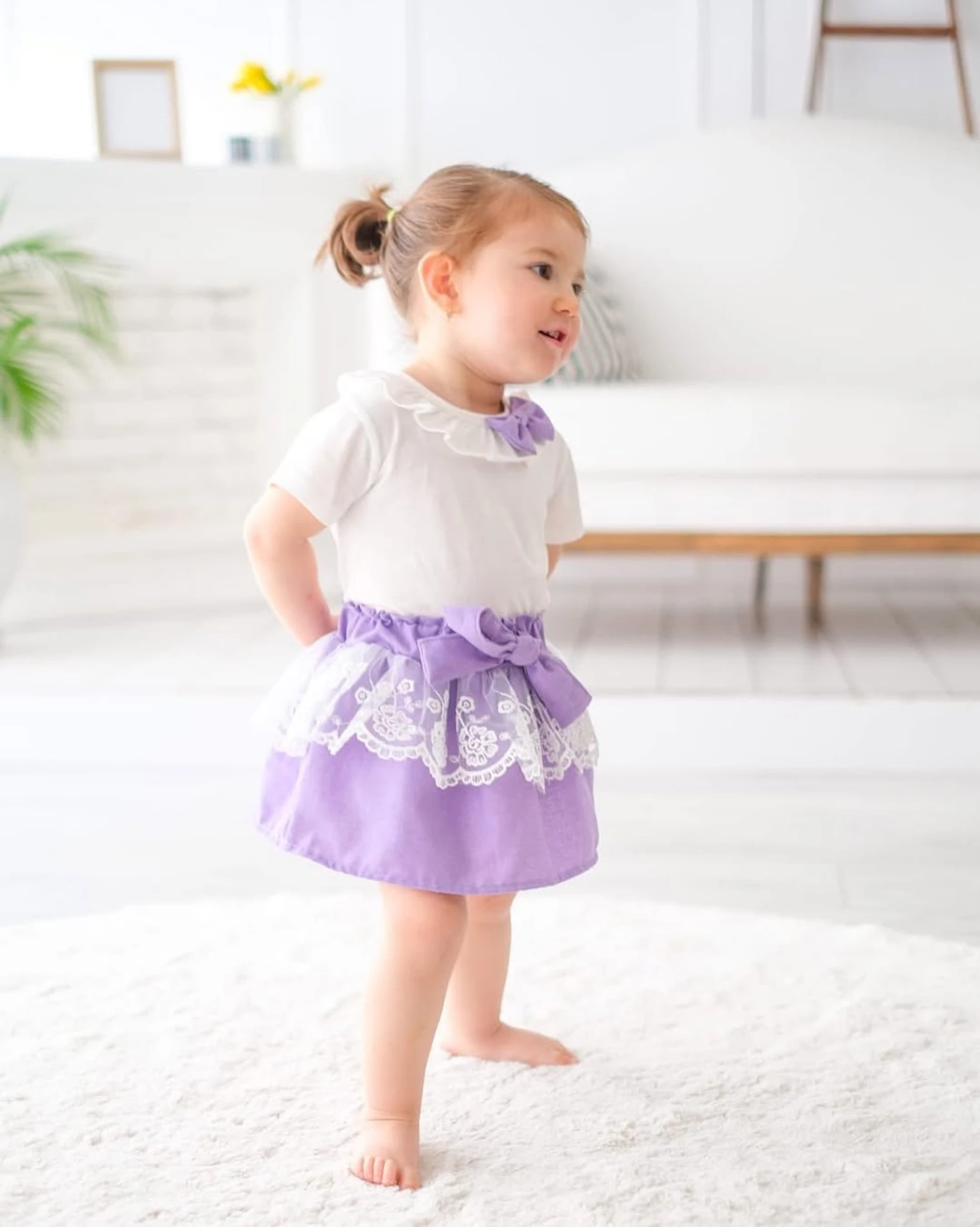 Berry Etekli Bebek Takım - LİLA