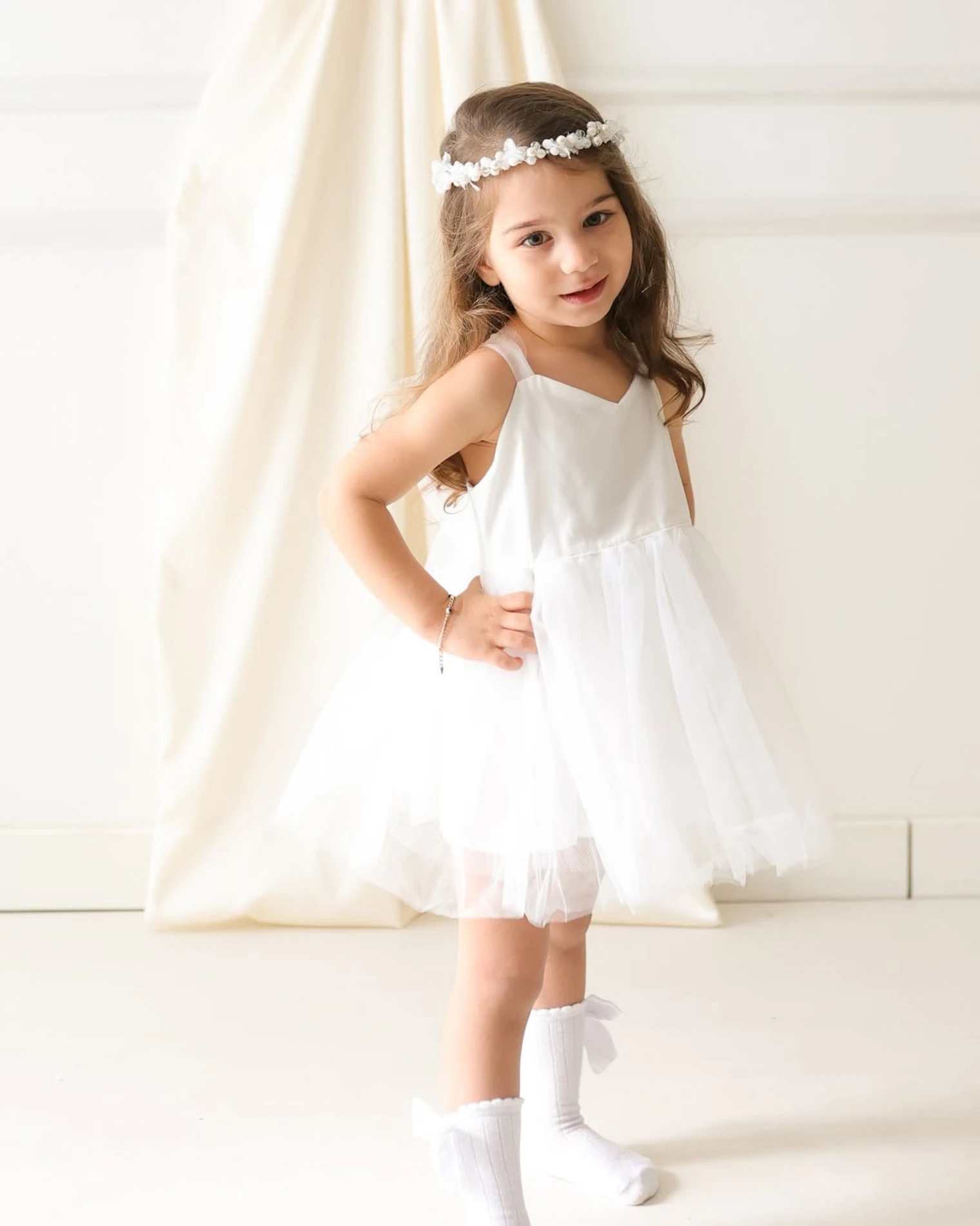 Elina Bebek Tütü Elbisesi - BEYAZ