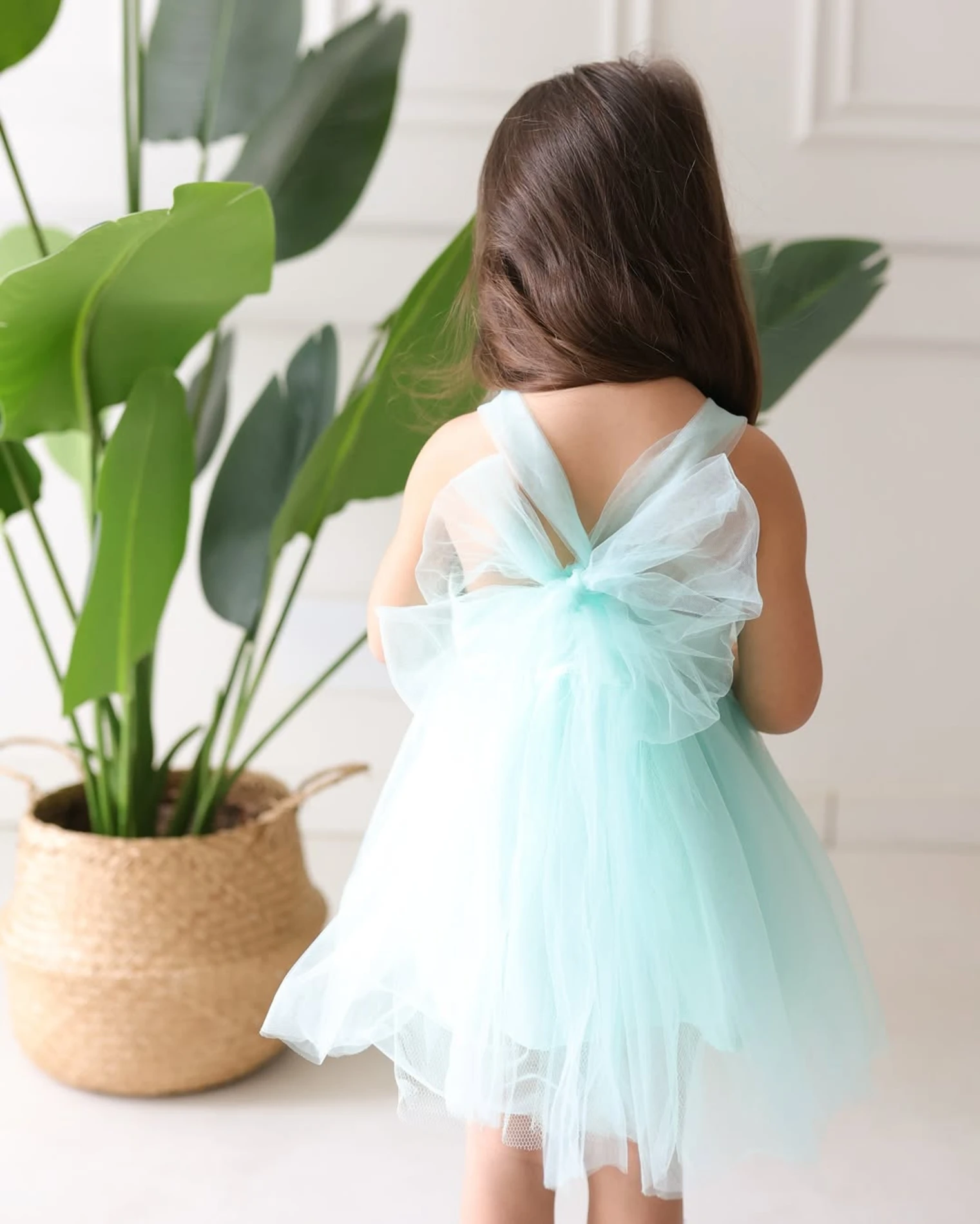Elina Bebek Tütü Elbisesi - SU YEŞİLİ