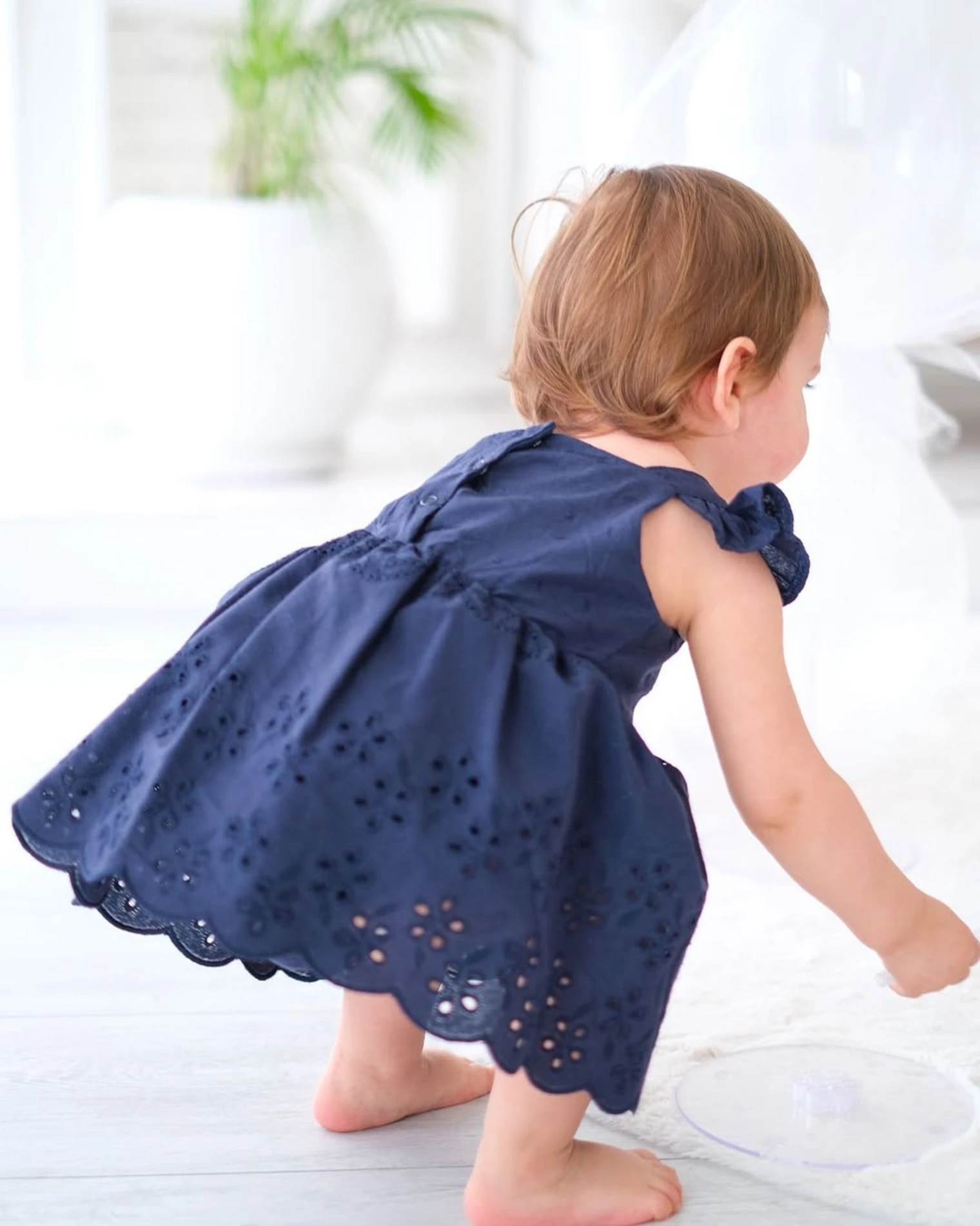 Maya Kız Bebek Romper - LACİVERT