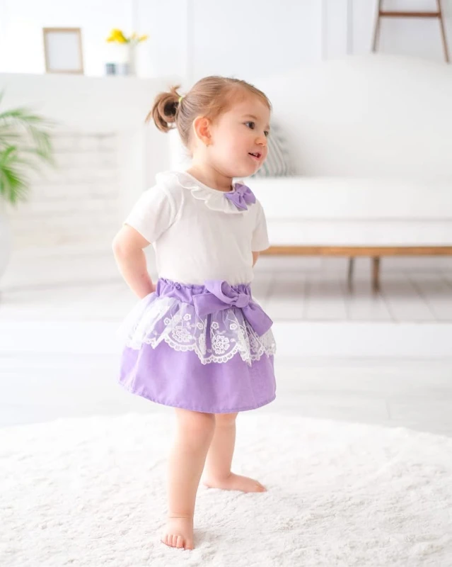 Berry Etekli Bebek Takım - LİLA