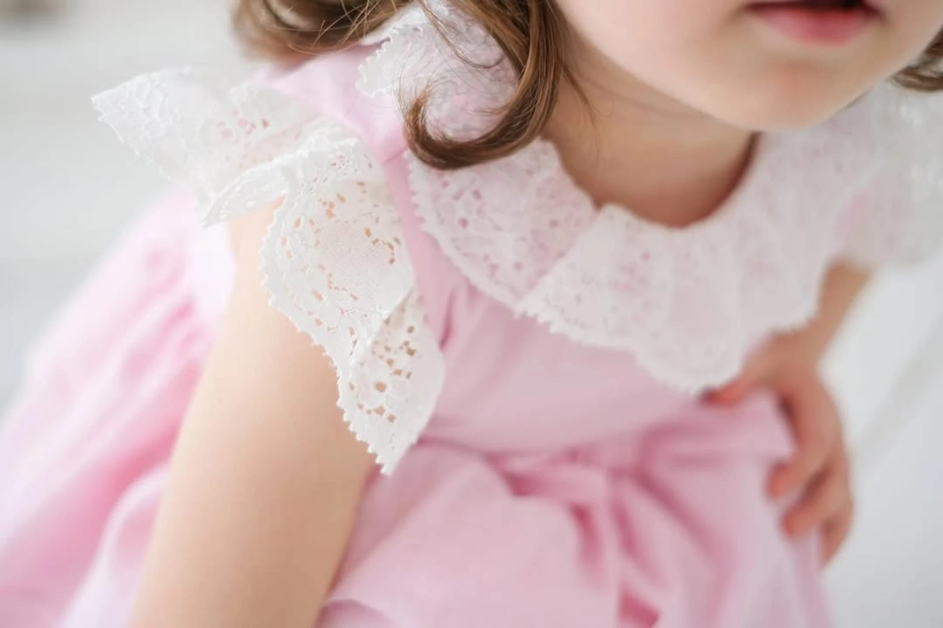 Dolly Fiyonklu Fırfırlı Bebek Romper - PEMBE