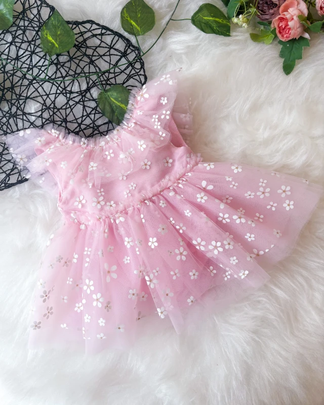 Dora Papatya Kız Bebek Romper - PEMBE