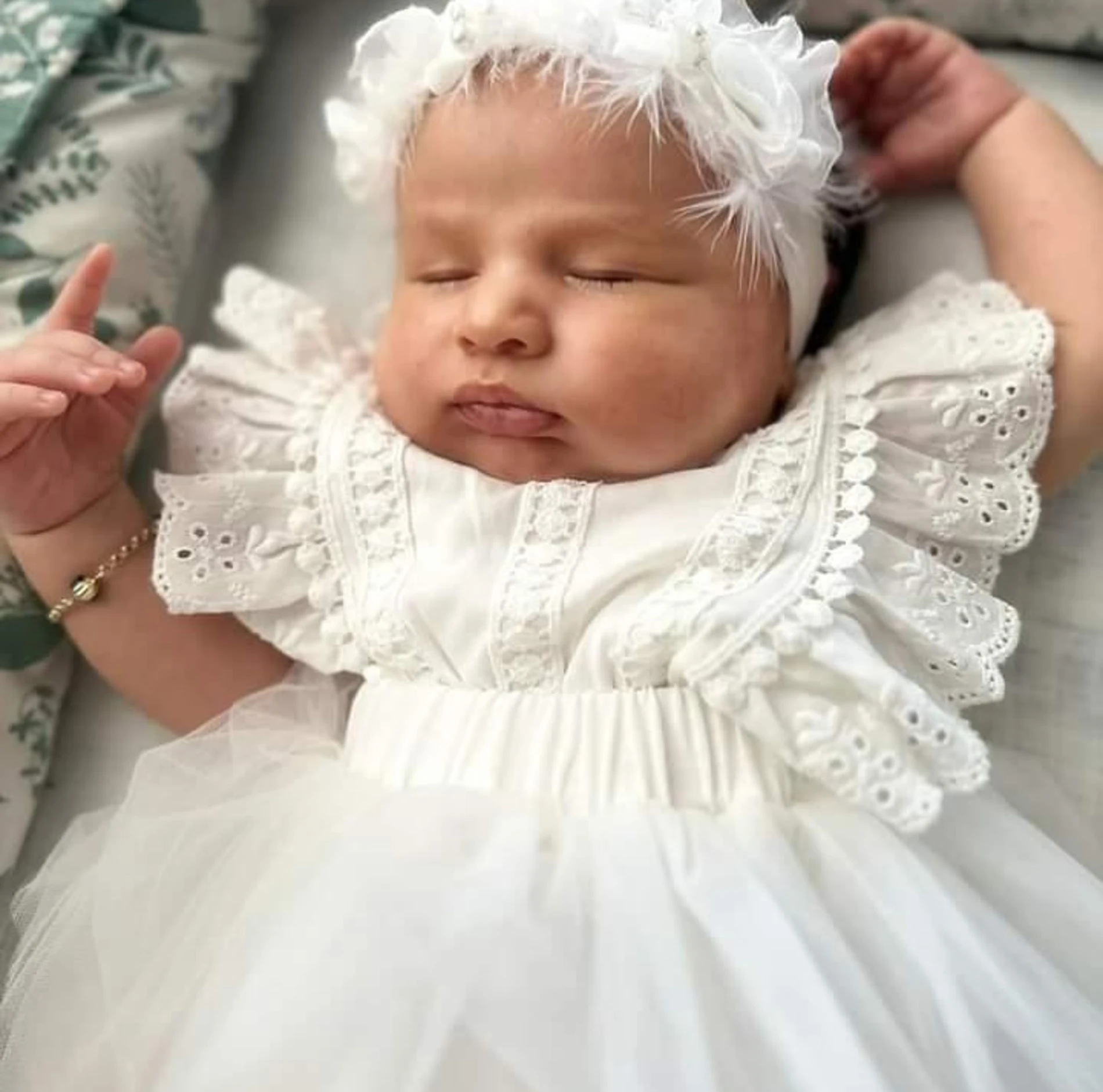 Angel Tütü Bebek Romper - BEYAZ