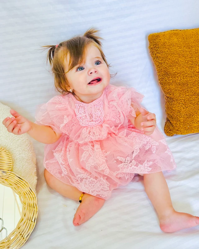 Yasemin Kız Bebek Elbise - PEMBE