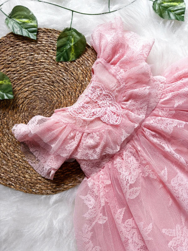 Yasemin Kız Bebek Elbise - PEMBE
