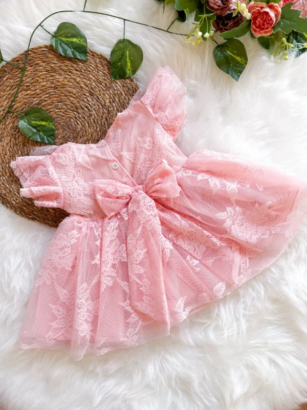 Yasemin Kız Bebek Elbise - PEMBE