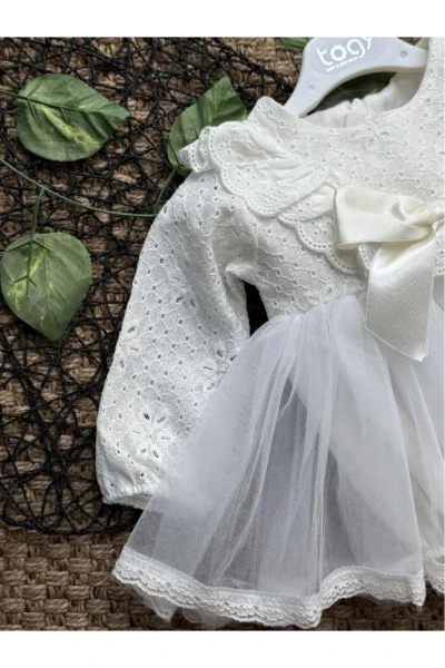 Arya Kız Bebek Romper - BEYAZ