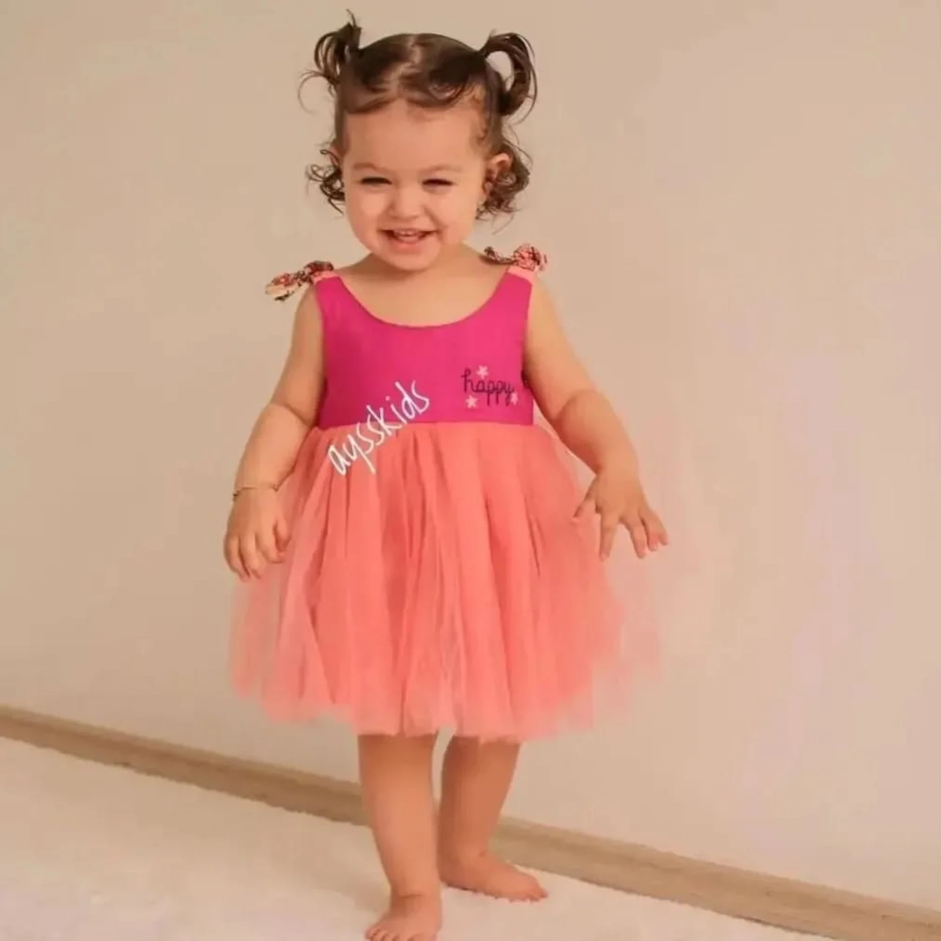 Happy Kız Bebek Elbise - PEMBE