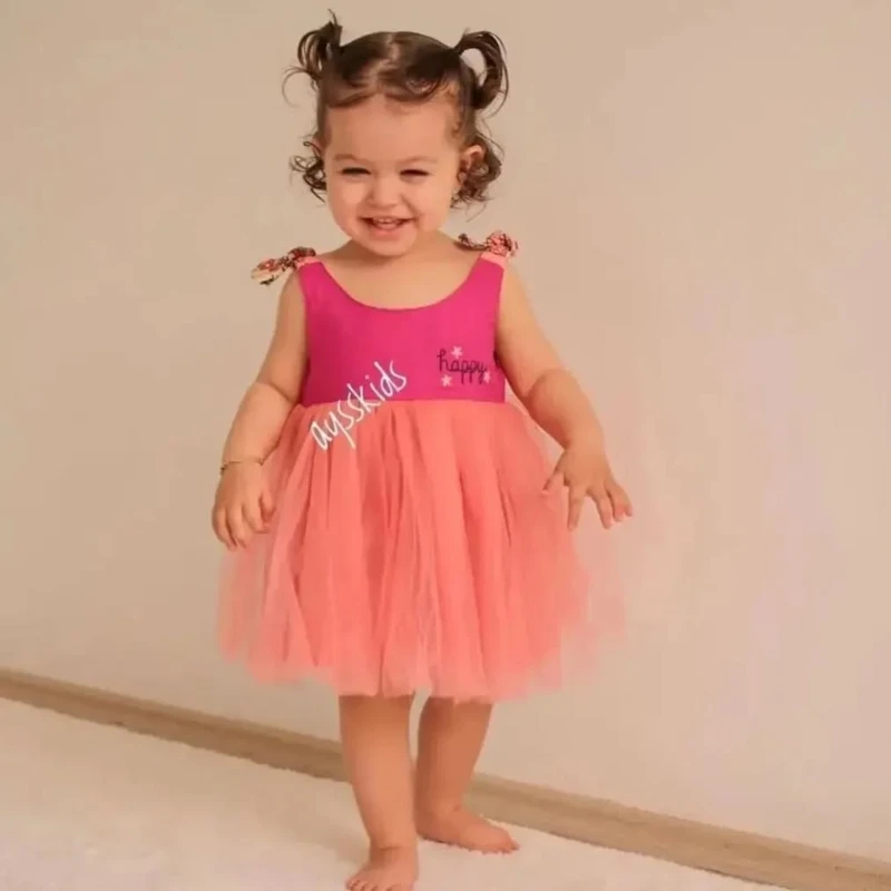 Happy Kız Bebek Elbise - PEMBE
