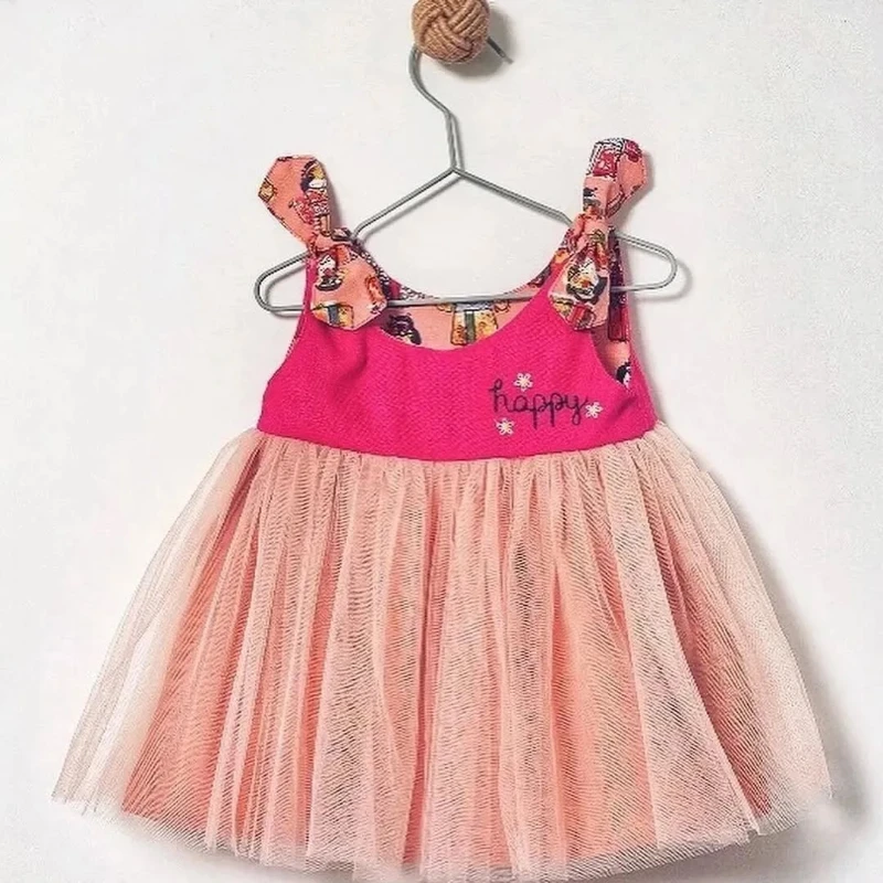 Happy Kız Bebek Elbise - PEMBE