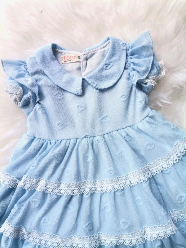 Ocean kız çocuk elbise  - MAVİ