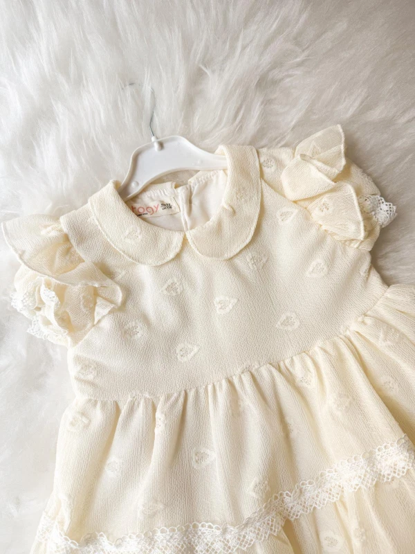 Ocean kız çocuk elbise  - EKRU