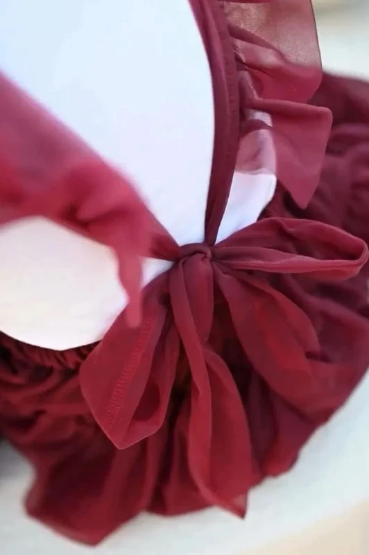 Alina kız bebek takım - BORDO