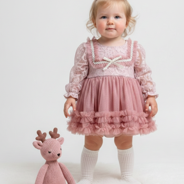 Alwin Kız Bebek Elbise Romper Tütü Prenses