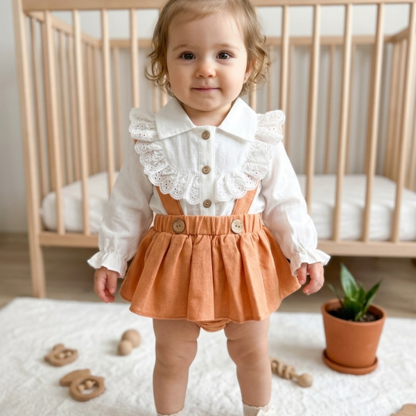 Melinda Kız Bebek Salopet