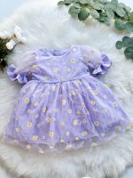 Lila Papatya Özel Gün Doğum Günü Bayramlık Kabarık Elbise - Görsel 2