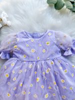 Lila Papatya Özel Gün Doğum Günü Bayramlık Kabarık Elbise - Görsel 3