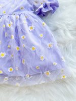 Lila Papatya Özel Gün Doğum Günü Bayramlık Kabarık Elbise - Görsel 5