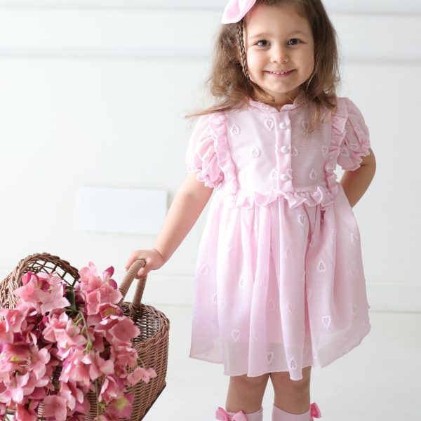 Kalp Detaylı Kız Çocuk Elbise