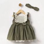 Lema Bandanalı Kız Bebek Elbise OUTLET