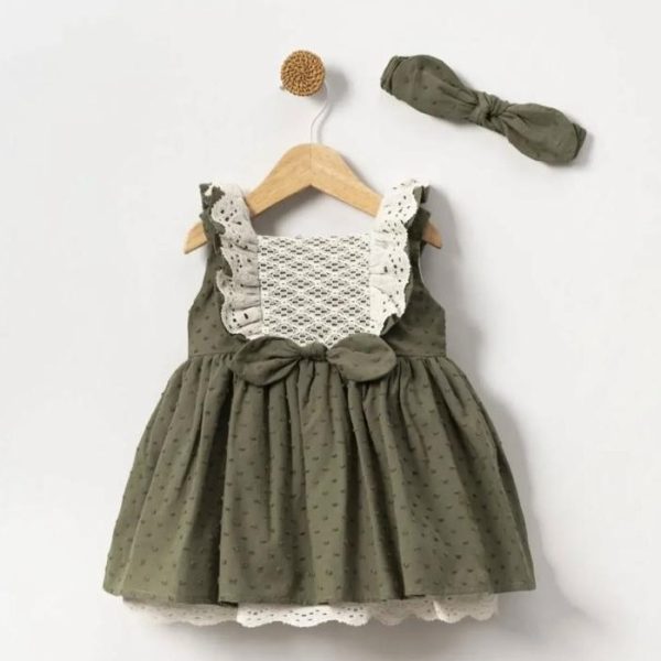 Lema Bandanalı Kız Bebek Elbise OUTLET
