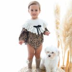 Stella Kız Bebek Leopar Romper