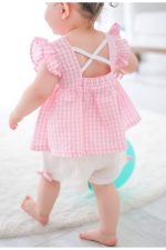 Kiraz detaylı kız bebek takım - Görsel 4