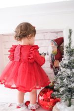 Perla Kız Bebek Tül Gelinlik Güpür Bebek Mevlüdü Doğumgünü Kına Prenses Tütü Elbise Romper - Görsel 8