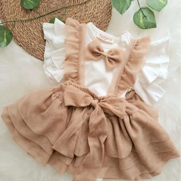 Mary Kız Bebek Tül Salopet Takım