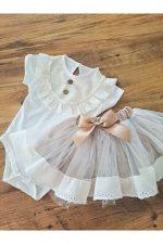 Parla Kız Bebek Tütü Bayramlık Doğum Günü Vintage Prenses Etekli Bayramlık Takım OUTLET