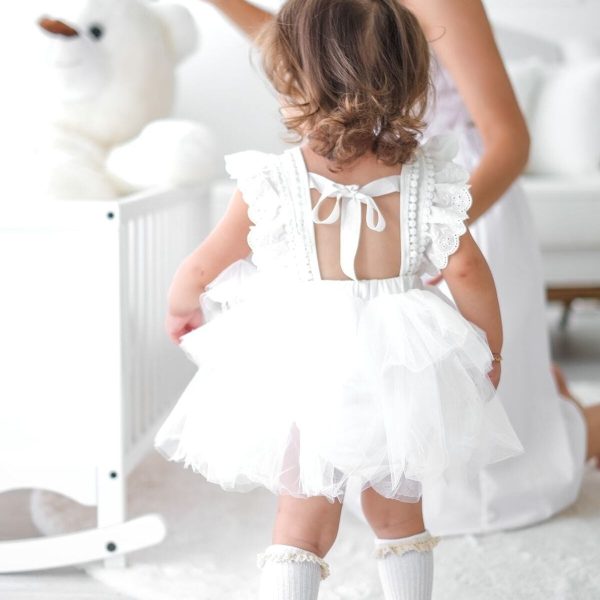 Tül Detaylı Bebek Rumper Takım