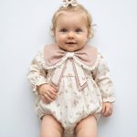 lana kız bebek çıtır çiçek desenli romper tulum