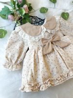 BETTY Kız Bebek Uzun Kollu Dantel Yaka Detaylı Özel Gün Bayramlık Elbise - Görsel 4