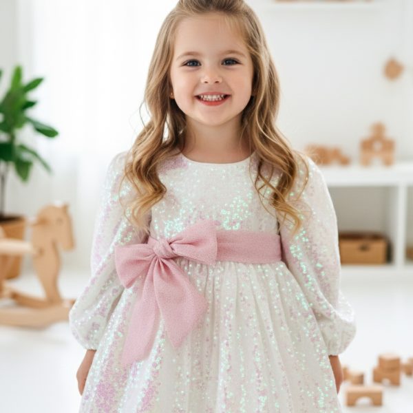 LOTUS Pul Payet Bayramlık Özel Gün Doğum Günü Kız Çocuk Parti Elbise