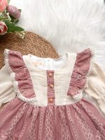 CASEY Bayramlık Uzun Kol Etekli Özel gün Kız Çocuk Elbise - Görsel 4