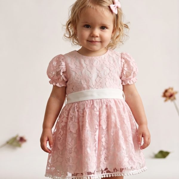 Emma Kız Çocuk Güpür Detaylı Elbise