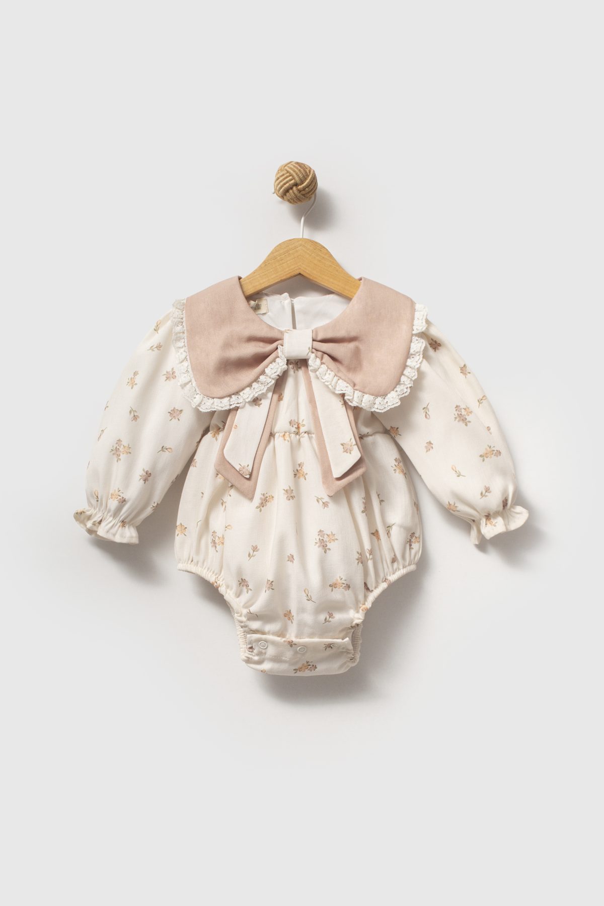 lana kız bebek çıtır çiçek desenli romper tulum - Görsel 3