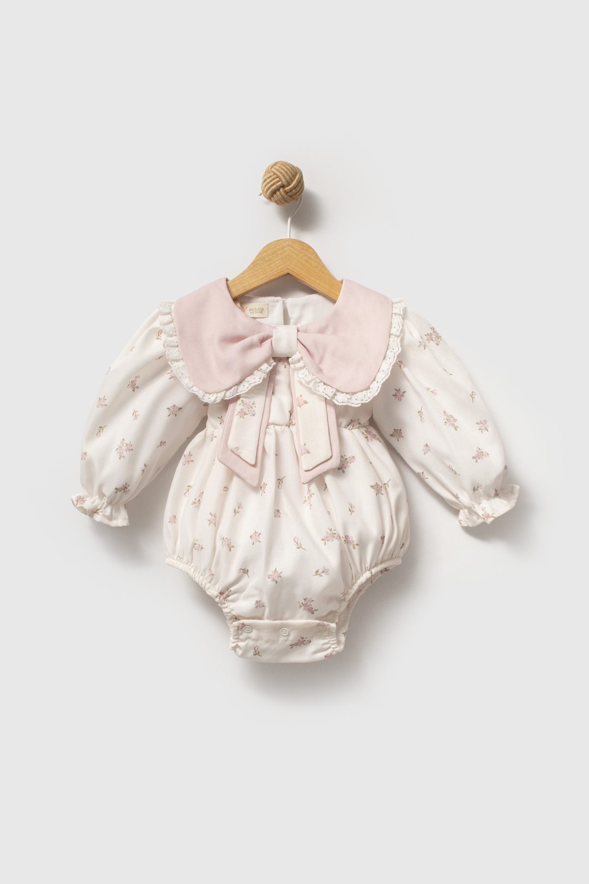lana kız bebek çıtır çiçek desenli romper tulum - Görsel 2