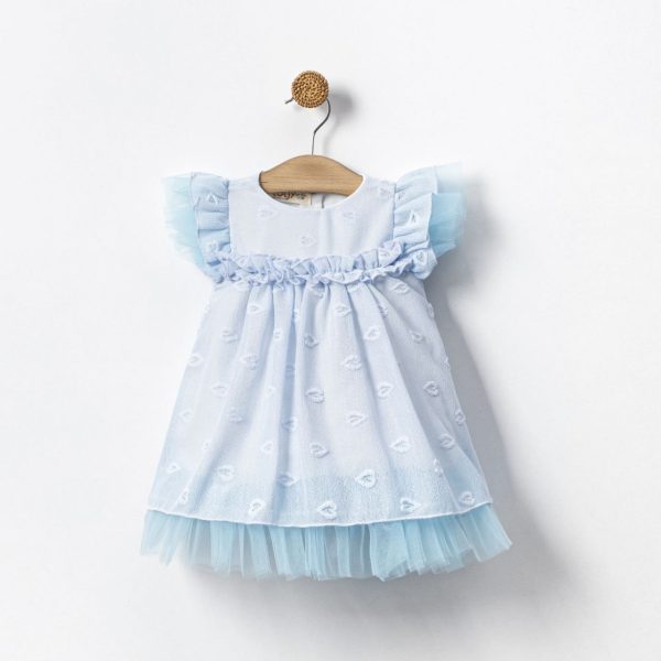 Nil Kalp Desenli Kız Bebek Elbise