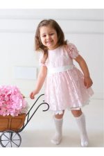 Emma Kız Çocuk Güpür Detaylı Elbise - Görsel 10