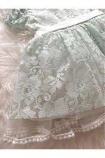 Emma Kız Çocuk Güpür Detaylı Elbise - Görsel 6