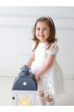 Emma Kız Çocuk Güpür Detaylı Elbise - Görsel 2