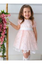 Emma Kız Çocuk Güpür Detaylı Elbise - Görsel 3