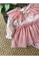 CORA Romper Tütülü Özel Gün Uzun Kollu Kız Bebek Elbise - Görsel 2