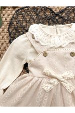 EVİE Bayramlık Uzun Kollu Etekli Özel Gün Kız Bebek Elbise - Görsel 6