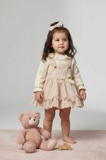 EVİE Bayramlık Uzun Kollu Etekli Özel Gün Kız Bebek Elbise